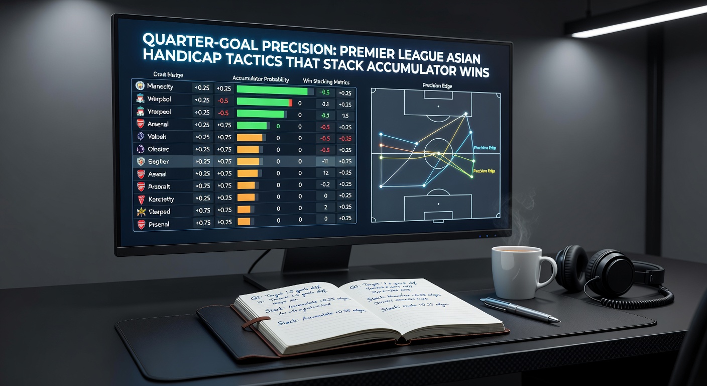 Close-up of a Premier League betting slip showing stacked Asian handicap quarter-goal accumulators with winning payouts highlighted