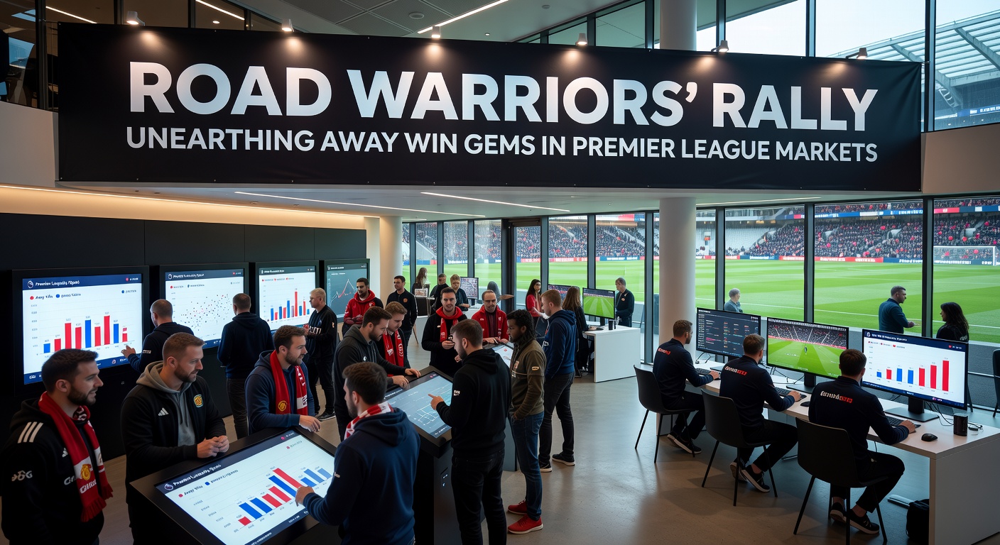 A tense Premier League away match under floodlights, highlighting defensive resilience and counter-attack threats