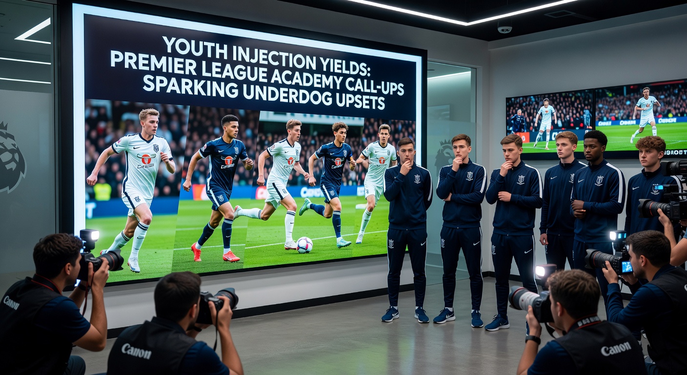 Young Premier League academy player celebrating a goal during an upset match against a top side