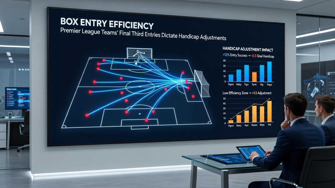 Coaches reviewing final third entry statistics on a tablet