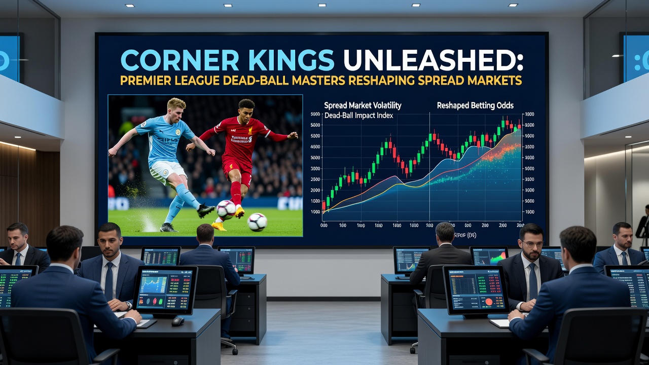 Detailed view of a Premier League corner routine with players positioned for delivery