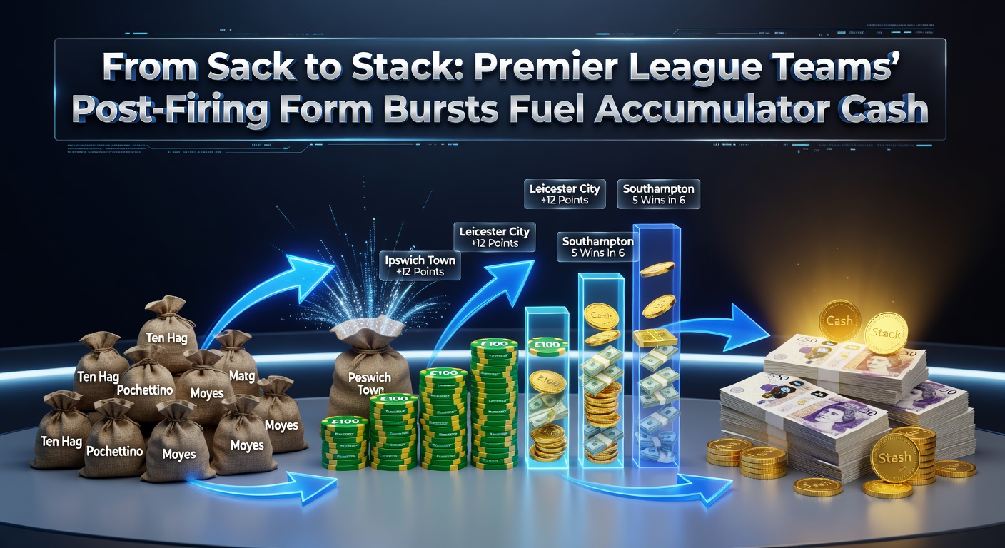 Graph showing win rates spiking after Premier League managerial sackings, with bars for pre- and post-sack performance across seasons