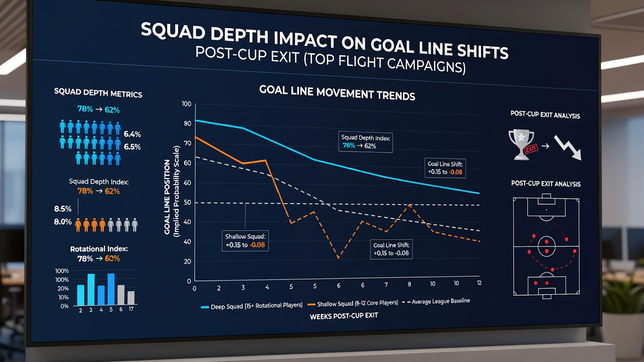 Detailed breakdown of goal line adjustments in European leagues after domestic cup eliminations