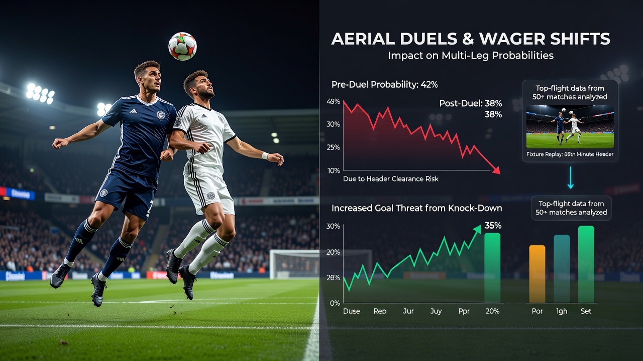 Players contesting an aerial duel inside the penalty area during a Premier League match